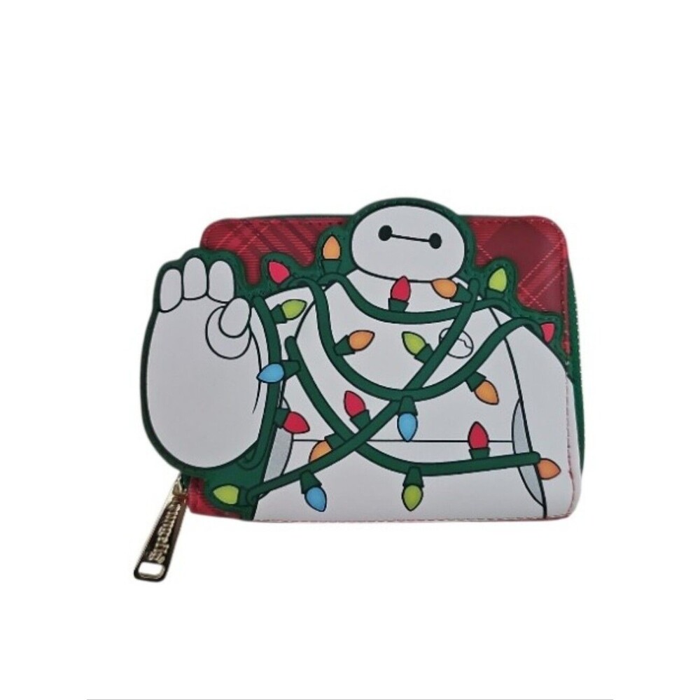 Loungefly Disney Baymax Holiday Lights Zip Around Wallet NWOT Rare Christmas